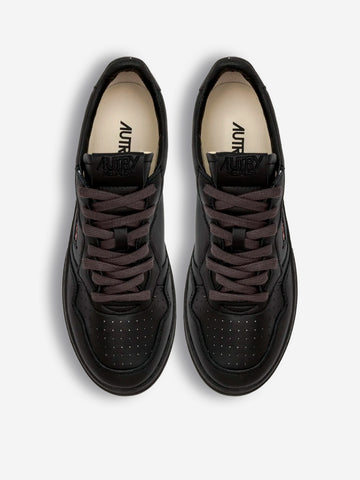 AUTRY M Medalist Low in pelle nera Nero