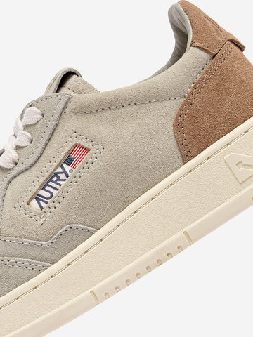 AUTRY M Medalist Low Tricolor con suede marrone cigar Multicolor