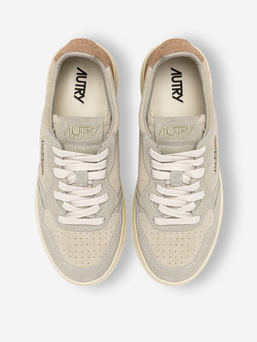 AUTRY M Medalist Low Tricolor con suede marrone cigar Multicolor