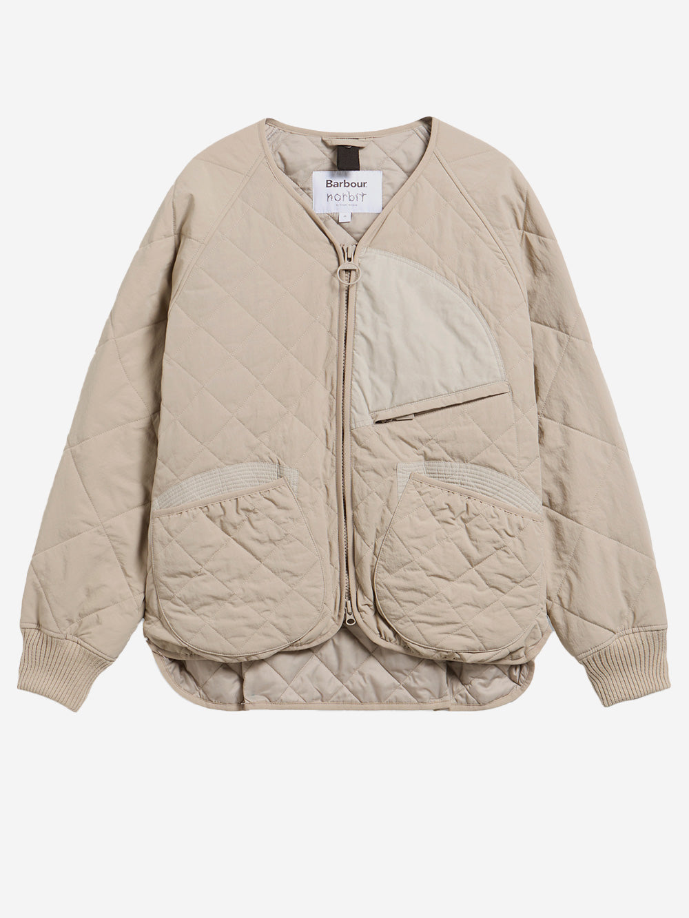BARBOUR X NORBIT Quilt Jacket Concrete Sabbia Urbanstaroma