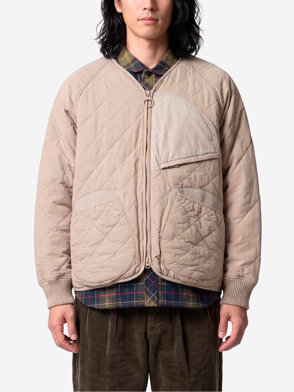 BARBOUR X NORBIT Quilt Jacket Concrete Sabbia Urbanstaroma