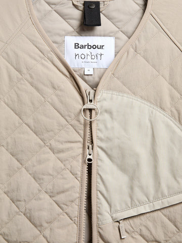 BARBOUR X NORBIT Quilt Jacket Concrete Sabbia