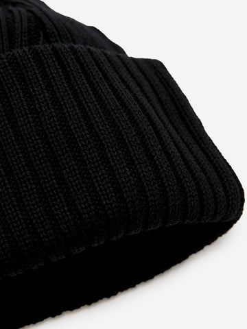 BATONER Berretto 'Solid Wool' nero Nero