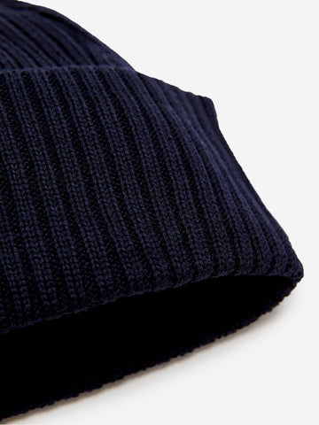 BATONER Berretto 'Solid Wool' blu Blu scuro