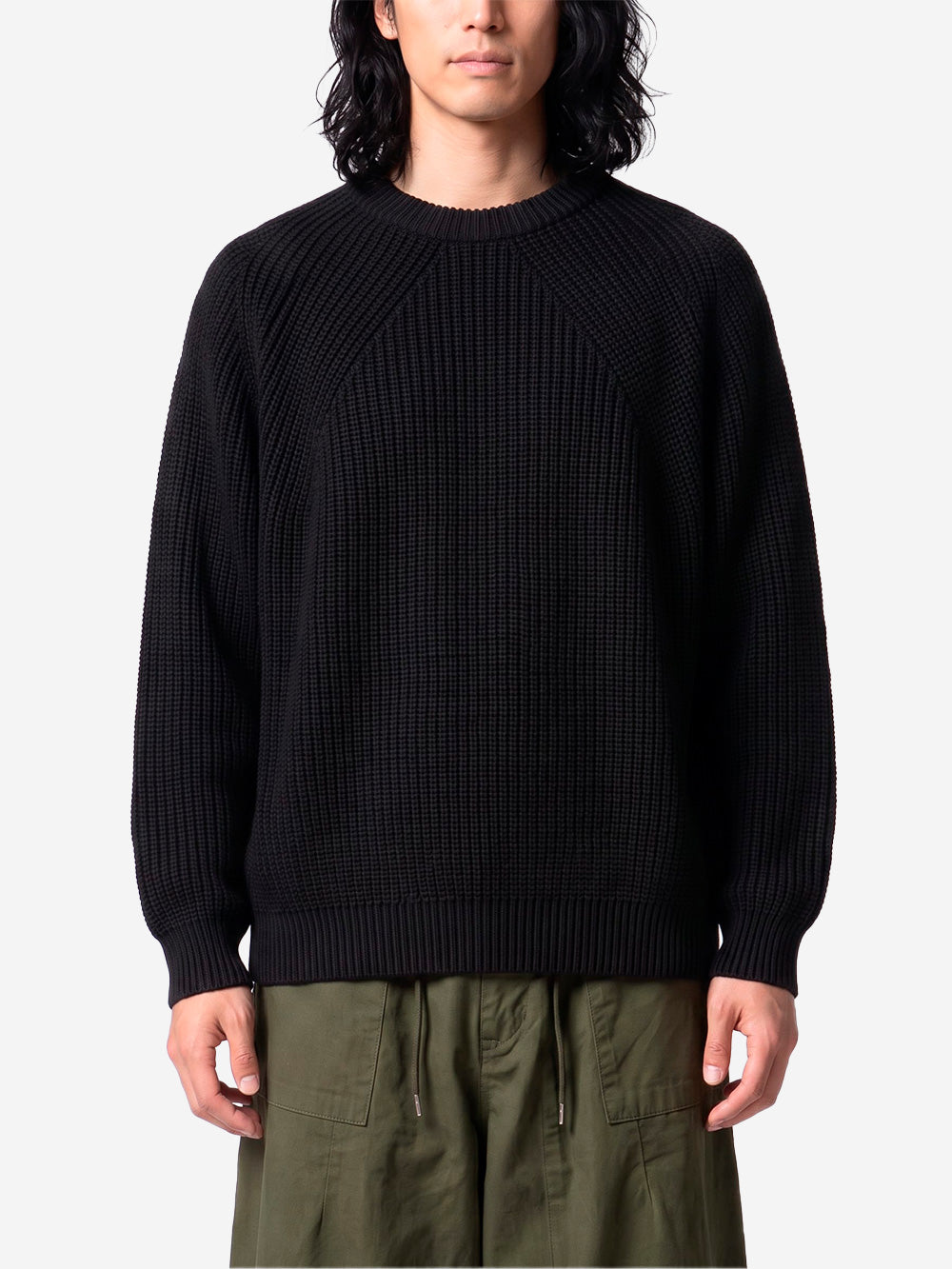 BATONER Signature Crew Neck maglione nero Nero Urbanstaroma
