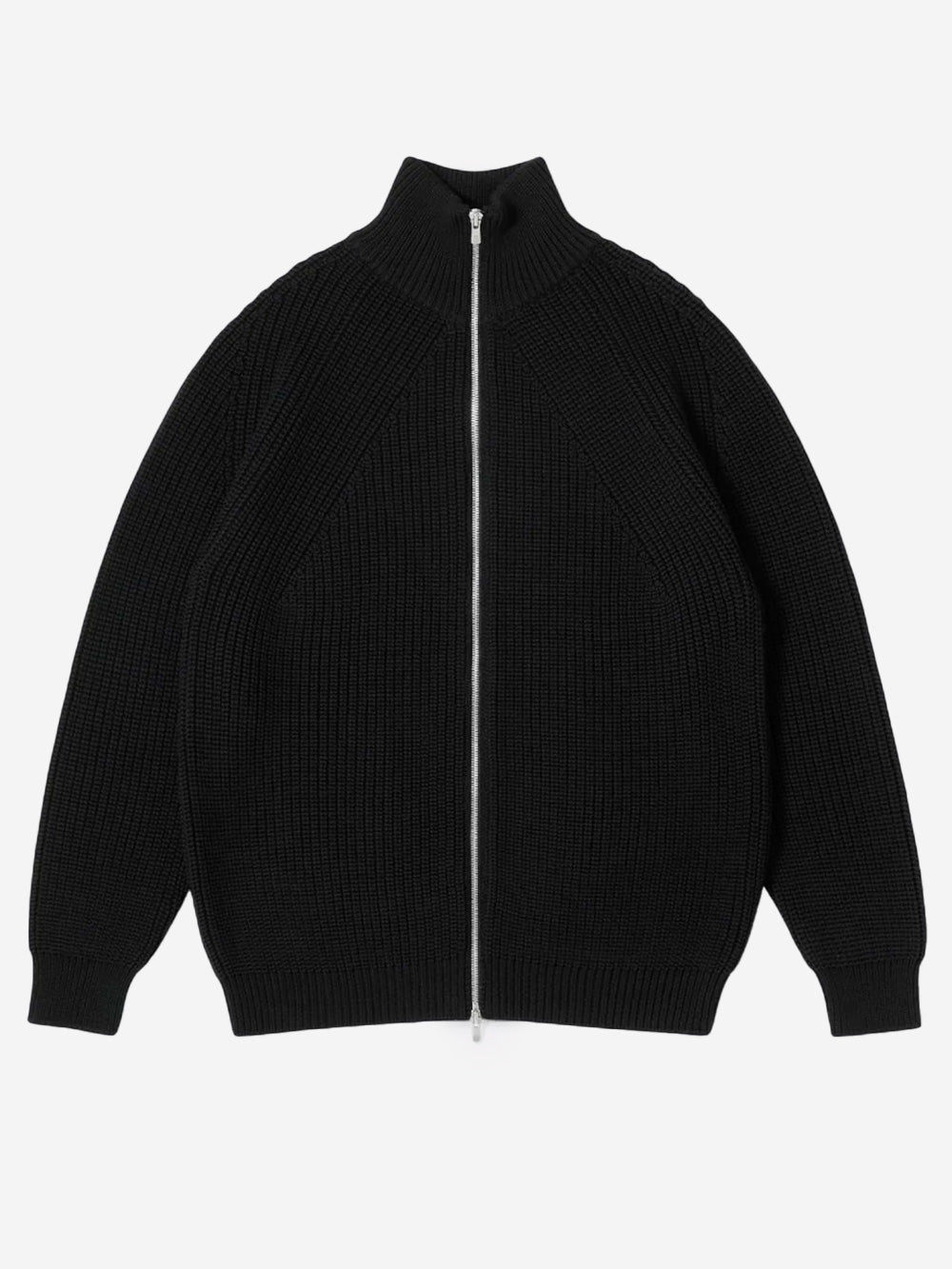 BATONER Signature Drivers Knit maglione con zip nero Nero Urbanstaroma
