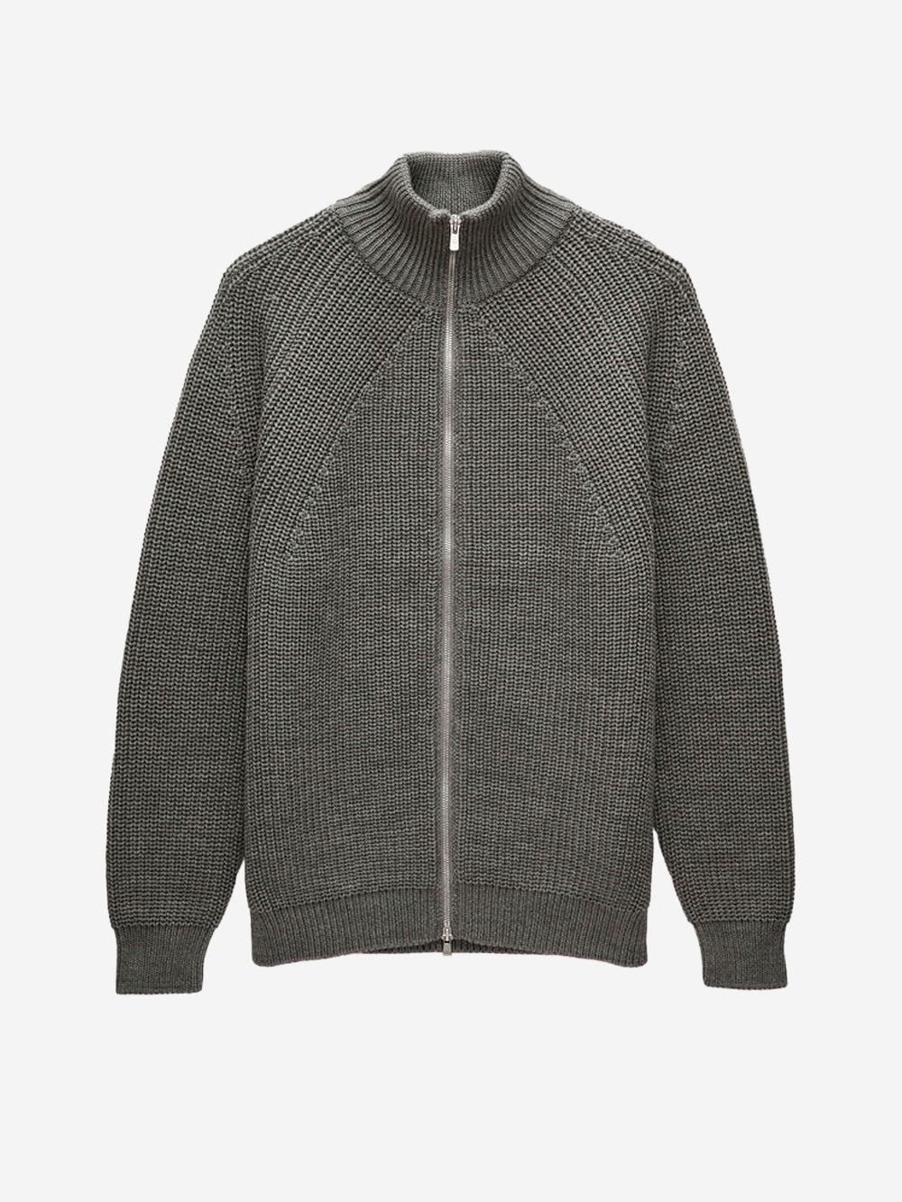 BATONER Signature Drivers Knit maglione con zip grigio Grigio Urbanstaroma