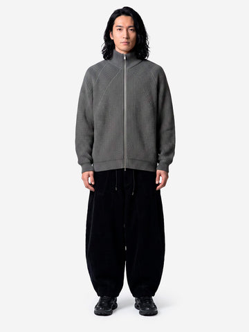 BATONER Signature Drivers Knit maglione con zip grigio Grigio