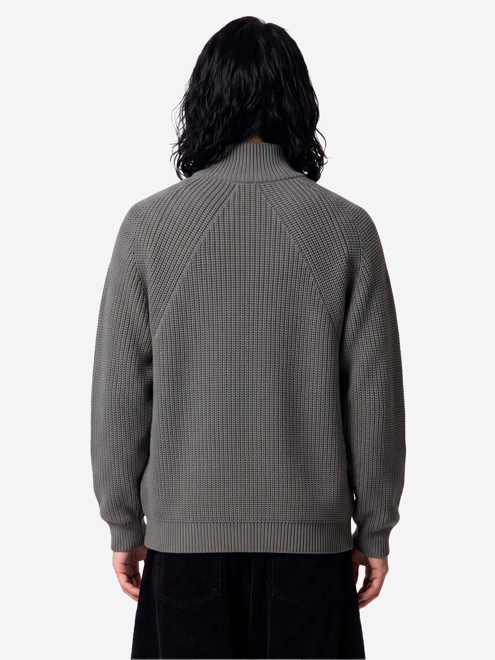 BATONER Signature Drivers Knit maglione con zip grigio Grigio Urbanstaroma