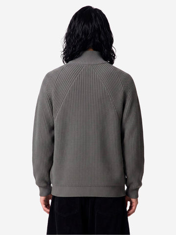 BATONER Signature Drivers Knit maglione con zip grigio Grigio