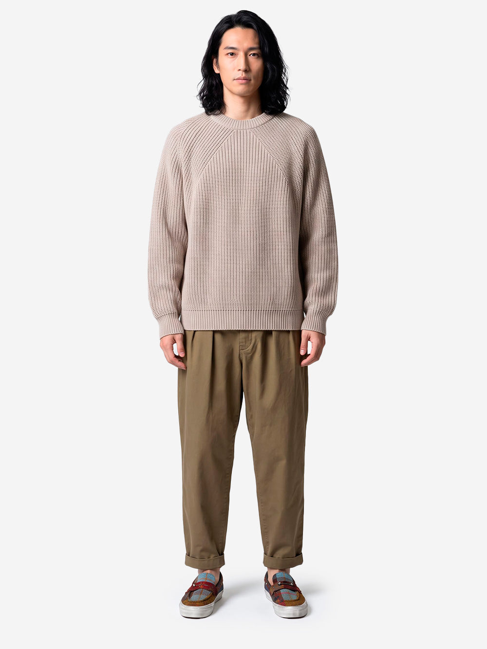 BATONER Signature Crew Neck maglione beige Beige Urbanstaroma