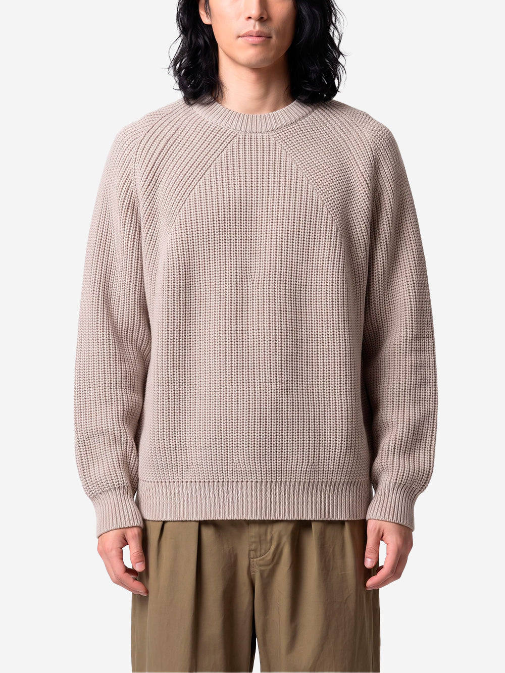 BATONER Signature Crew Neck maglione beige Beige Urbanstaroma