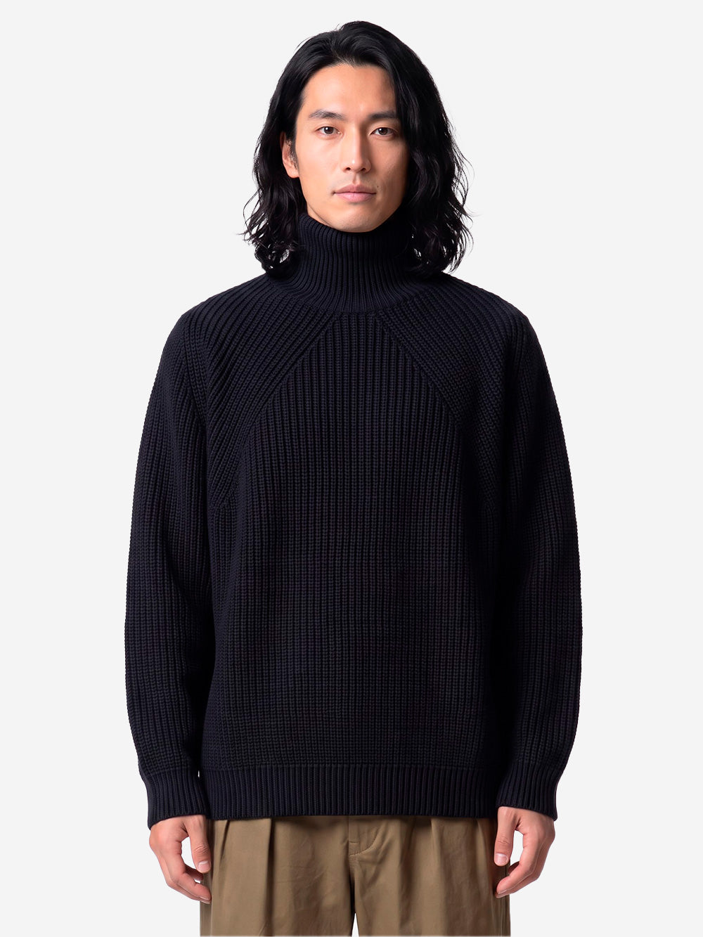 BATONER Signature Turtle Neck maglione nero Nero Urbanstaroma