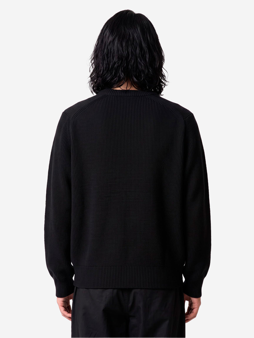 BATONER Solid Wool Tenjiku Signaure maglione nero Nero Urbanstaroma