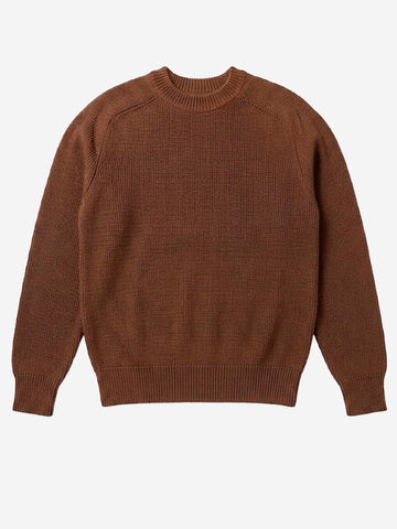 BATONER Solid Wool Tenjiku Signaure maglione marrone Cammello
