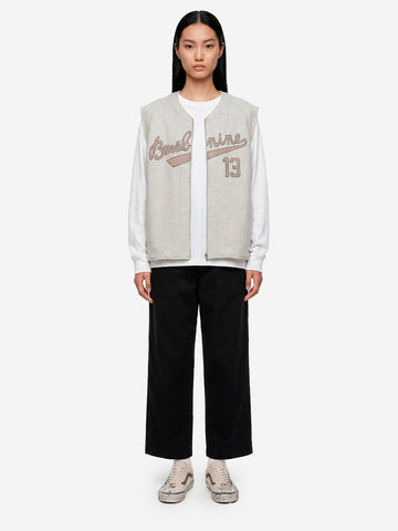 BEAMS BOY Gilet baseball Grigio lavato