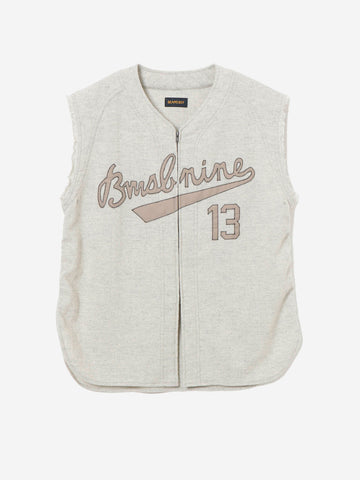 BEAMS BOY Gilet baseball Grigio lavato