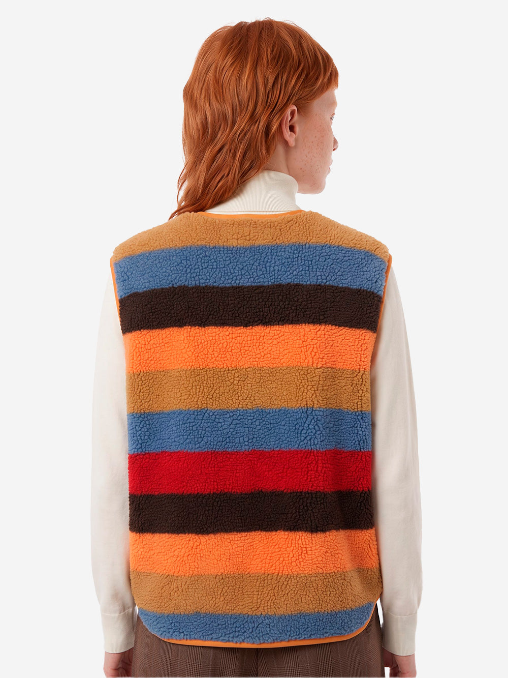 BEAMS BOY Gilet Boa a righe multicolore Multicolor Urbanstaroma