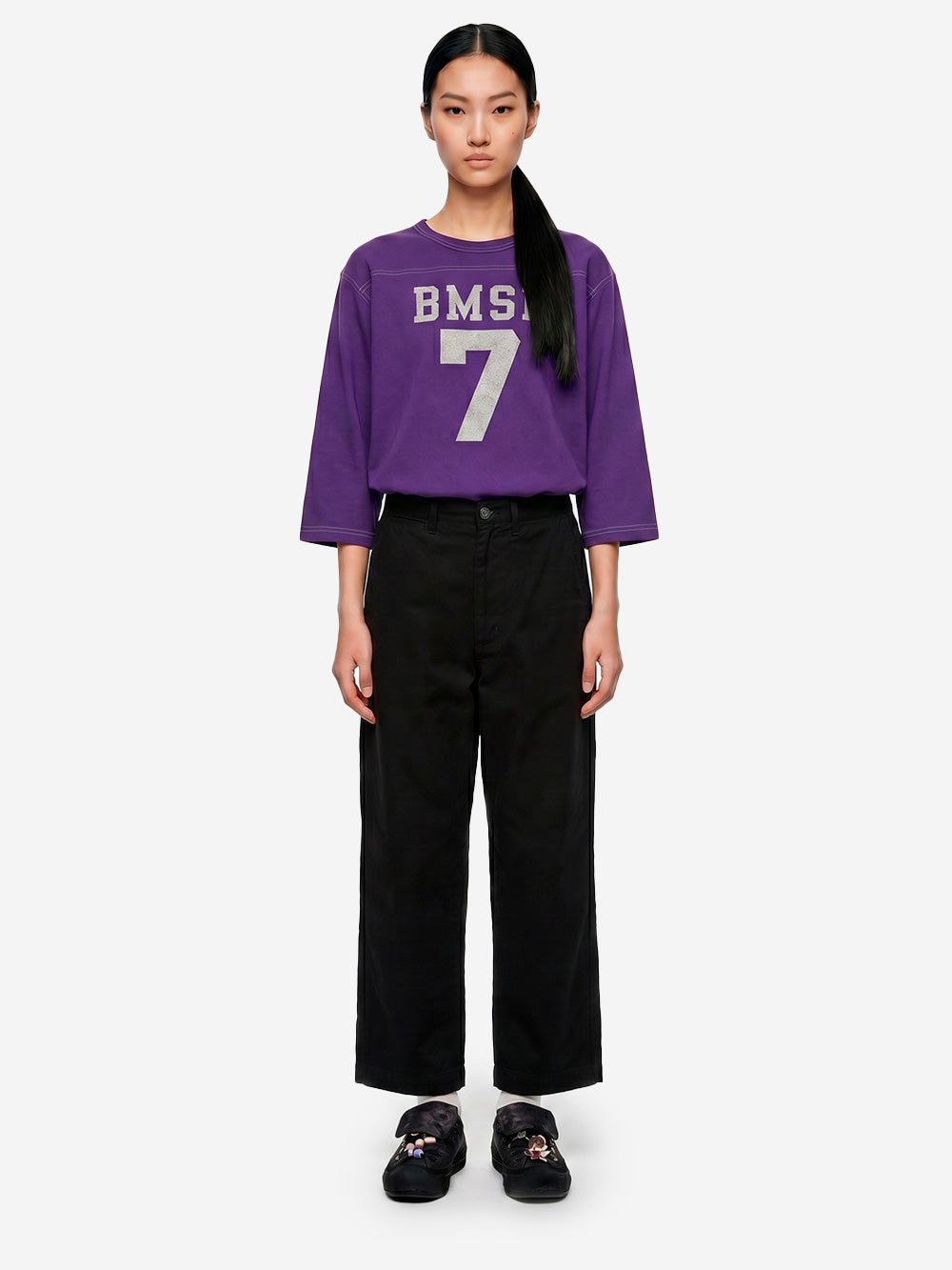 BEAMS BOY T-shirt viola Football a Maniche a 3/4 Viola Urbanstaroma