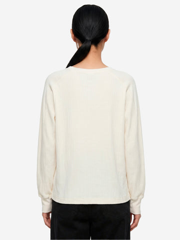 BEAMS BOY T-shirt a maniche lunghe bianca Bianco beige