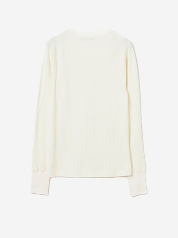 BEAMS BOY T-shirt a maniche lunghe bianca Bianco beige