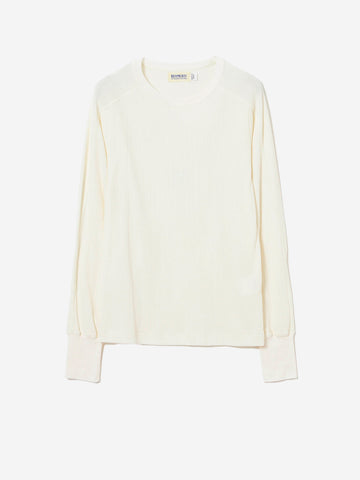 BEAMS BOY T-shirt a maniche lunghe bianca Bianco beige