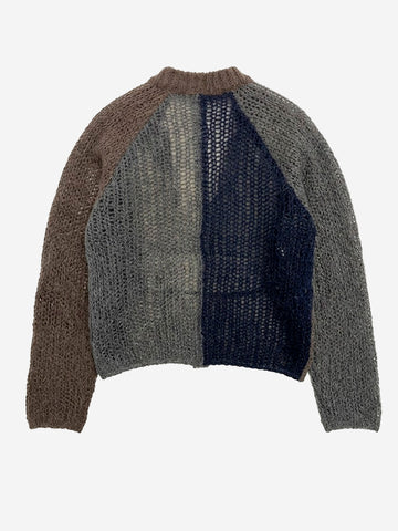 BEAMS BOY Cardigan 'Crazy' in mohair marrone Marrone blu