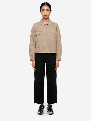 BEAMS BOY GIacca da lavoro ricamata Beige bianco