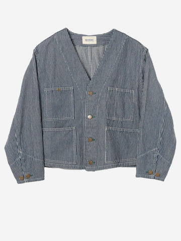 BEAMS BOY Giacca denim 'Engineer' Blu bianco