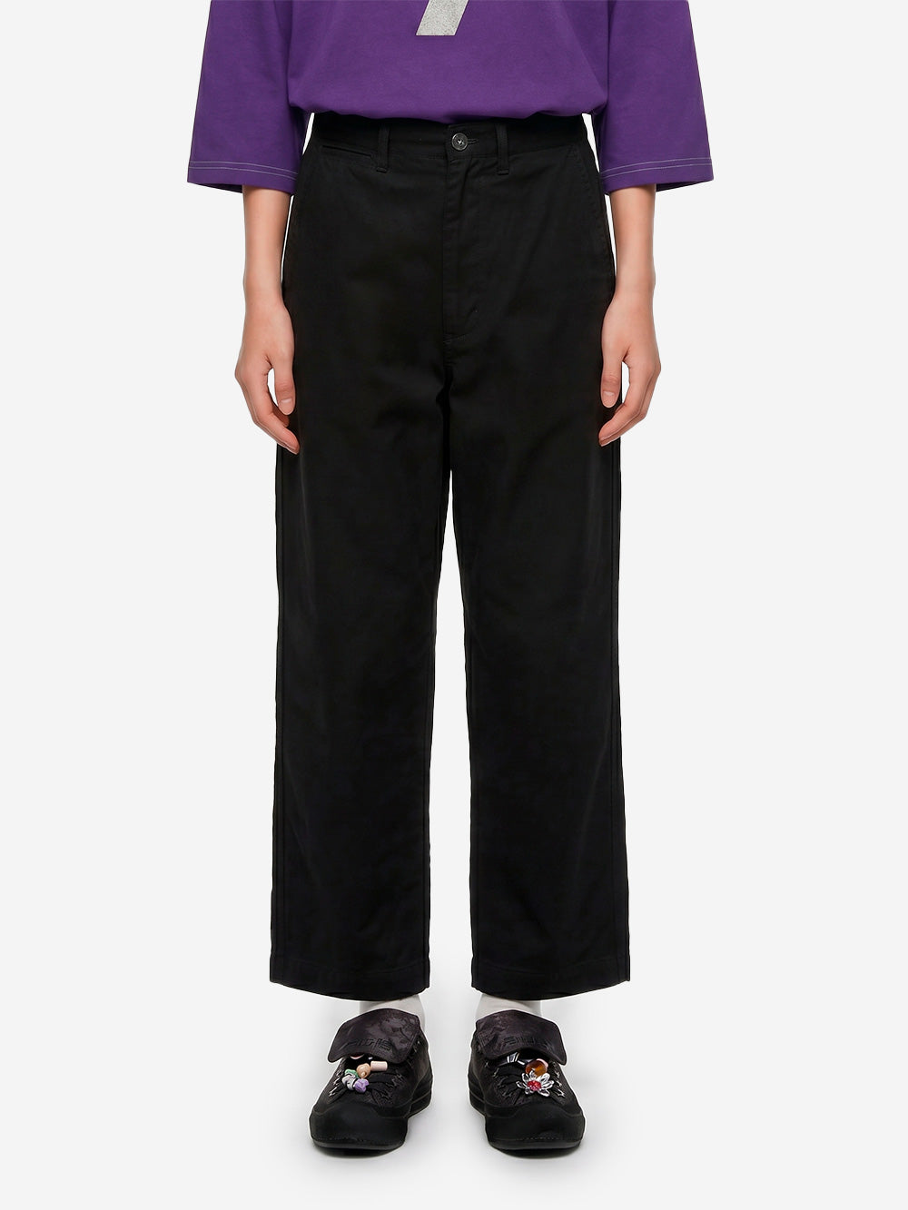 BEAMS BOY Pantaloni chino neri Nero Urbanstaroma