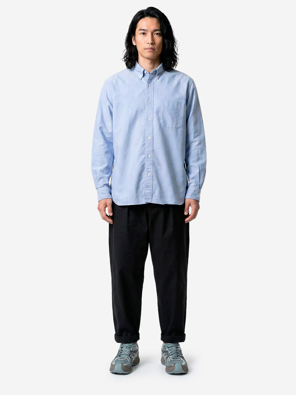 BEAMS PLUS Camicia Button-Down Oxford blu Celeste Urbanstaroma