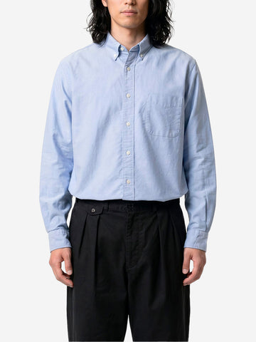 BEAMS PLUS Camicia Button-Down Oxford blu Celeste