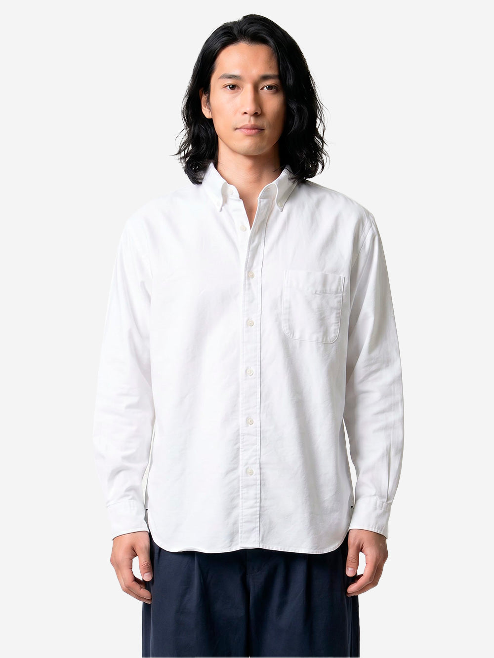 BEAMS PLUS Camicia Button-Down Oxford bianca Bianco Urbanstaroma