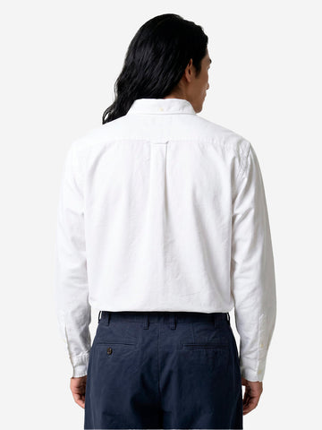 BEAMS PLUS Camicia Button-Down Oxford bianca Bianco