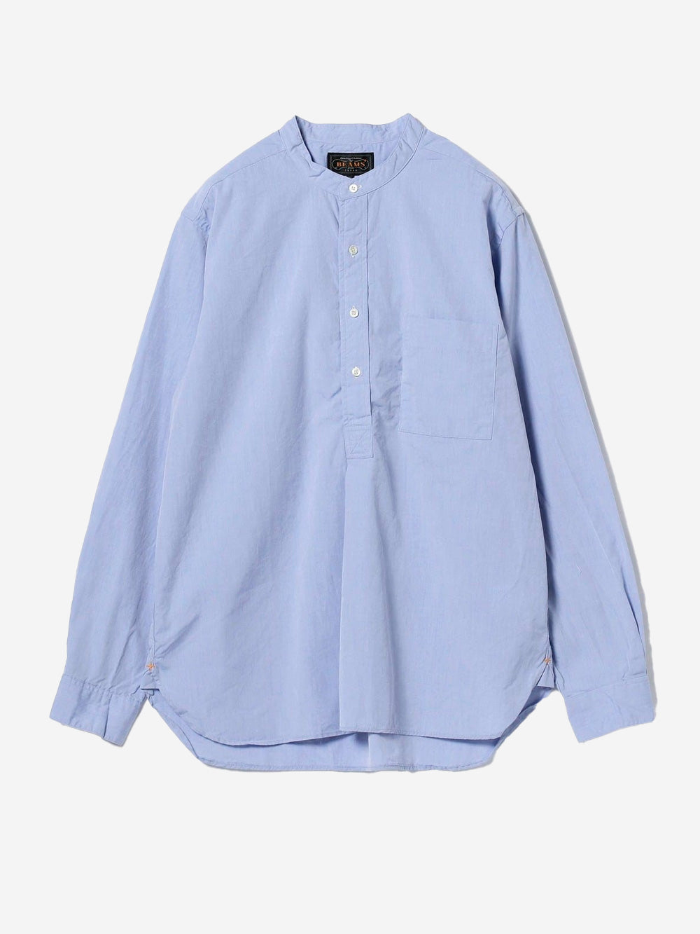 BEAMS PLUS Camicia Pullover blu alla Coreana Broad Blu Urbanstaroma