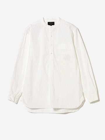 BEAMS PLUS Camicia Pullover bianca alla Coreana Broad Bianco