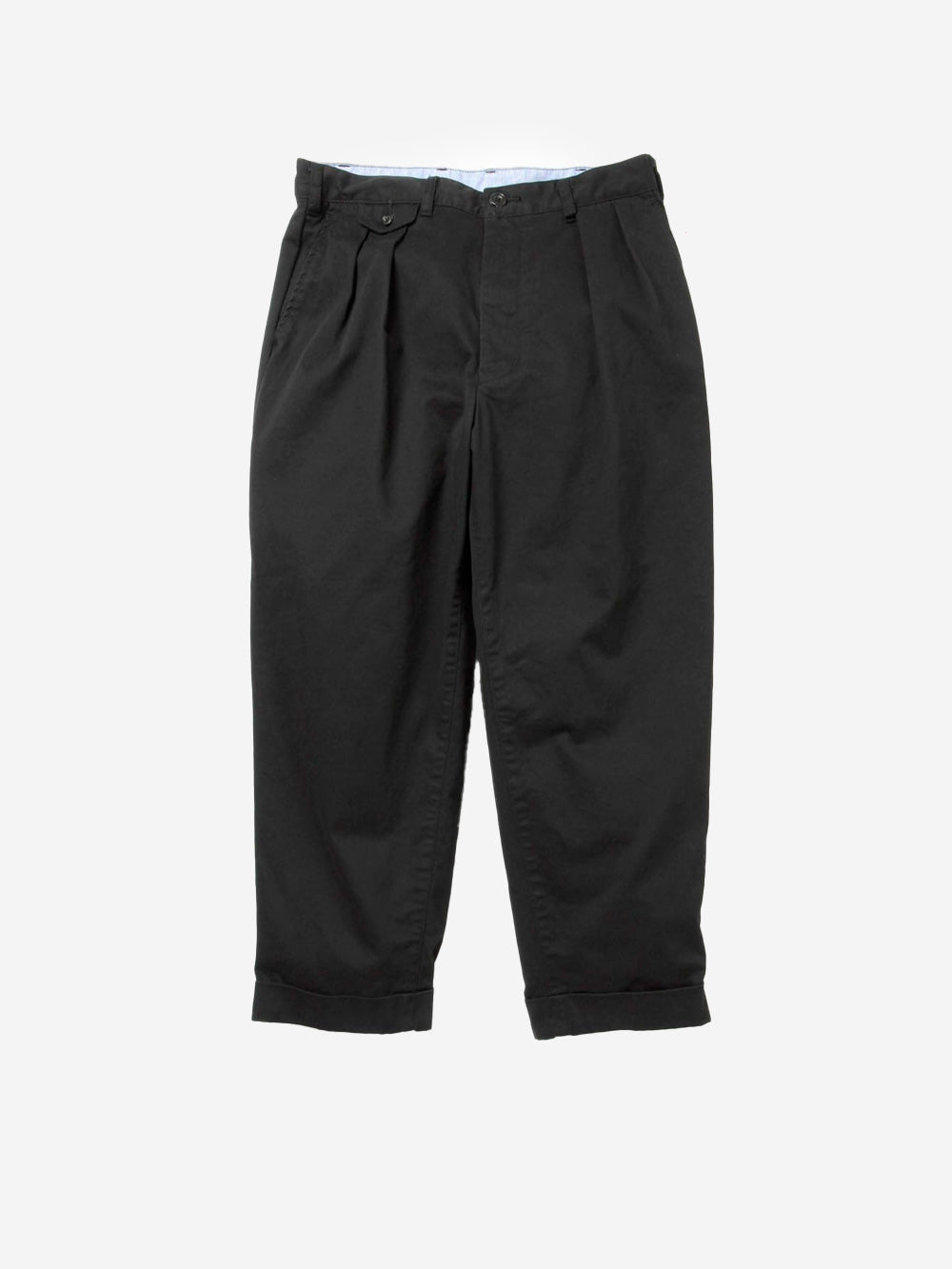BEAMS PLUS Pantaloni tapered neri 2 pleats in twill Nero Urbanstaroma