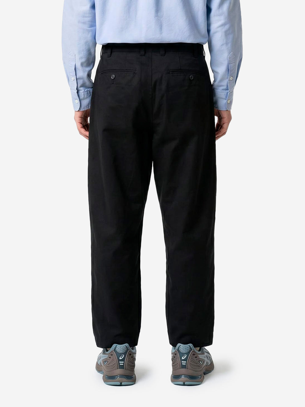 BEAMS PLUS Pantaloni tapered neri 2 pleats in twill Nero Urbanstaroma
