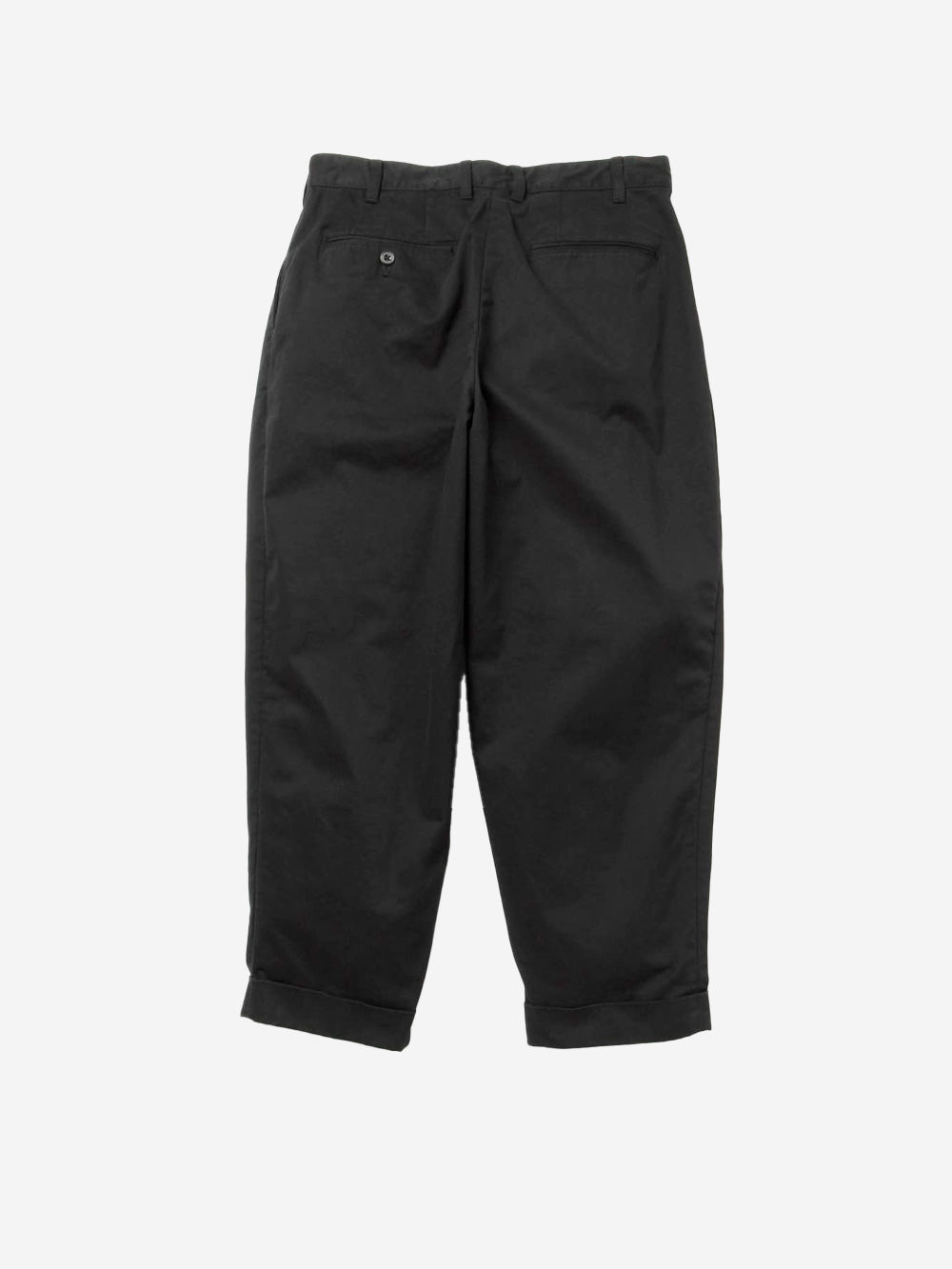 BEAMS PLUS Pantaloni tapered neri 2 pleats in twill Nero Urbanstaroma