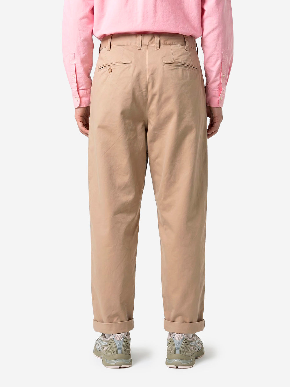 BEAMS PLUS Pantaloni tapered beige khaki 2 pleats in twill Beige Urbanstaroma