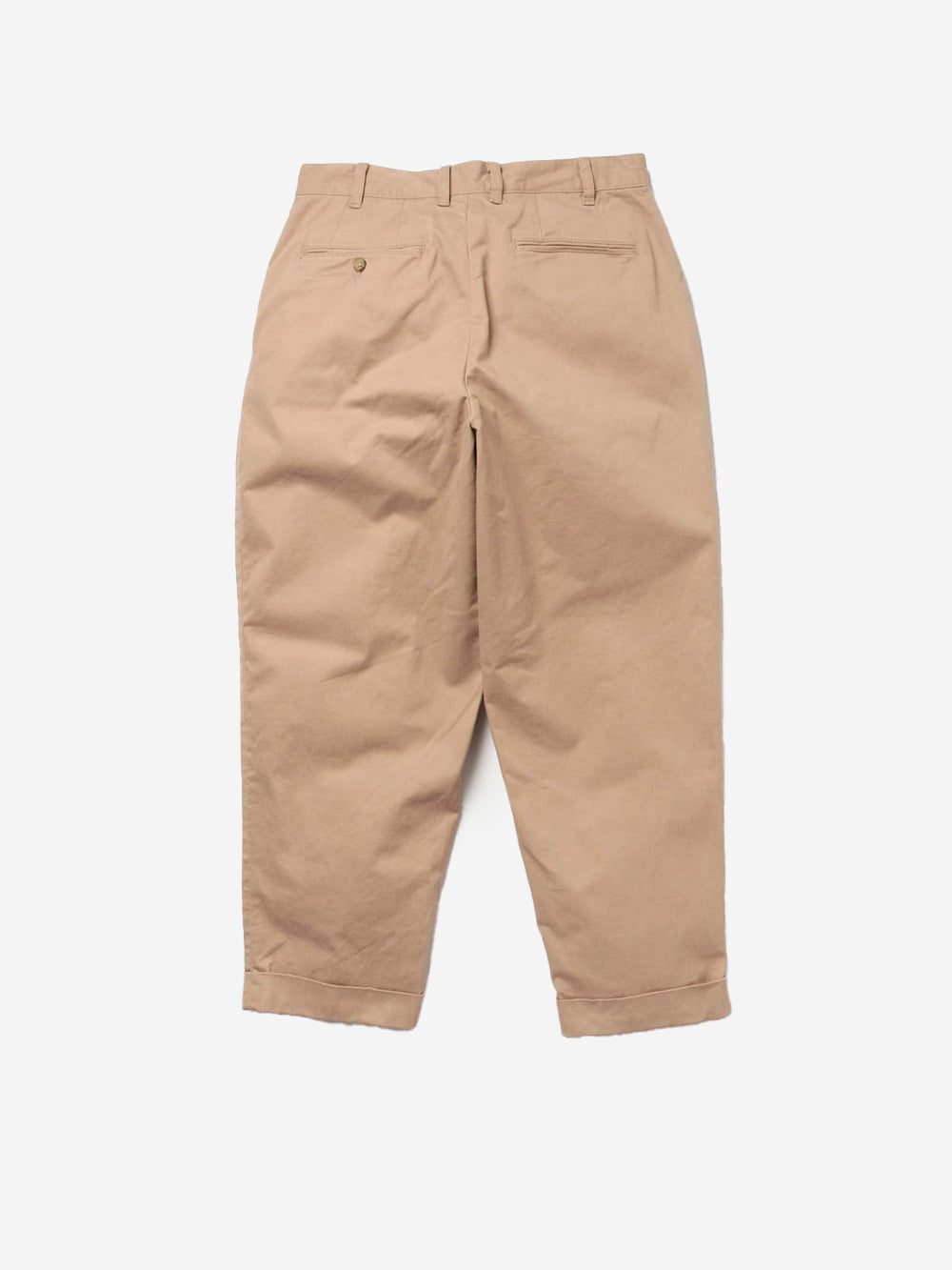 BEAMS PLUS Pantaloni tapered beige khaki 2 pleats in twill Beige Urbanstaroma