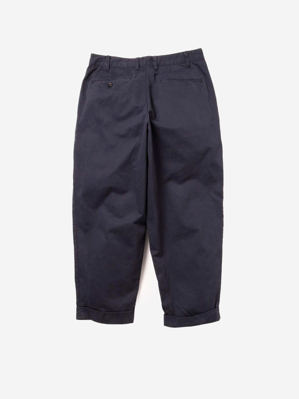 BEAMS PLUS Pantaloni tapered 2 pleats in twill navy Blu Urbanstaroma
