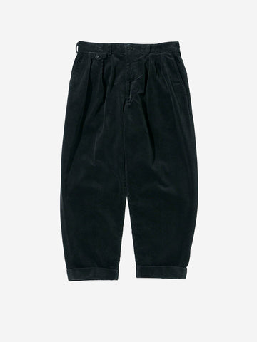 BEAMS PLUS Pantaloni antracite 2 Pleats Tapered Corduroy grigio