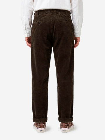 BEAMS PLUS Pantaloni marroni 2 Pleats Tapered Corduroy Marrone