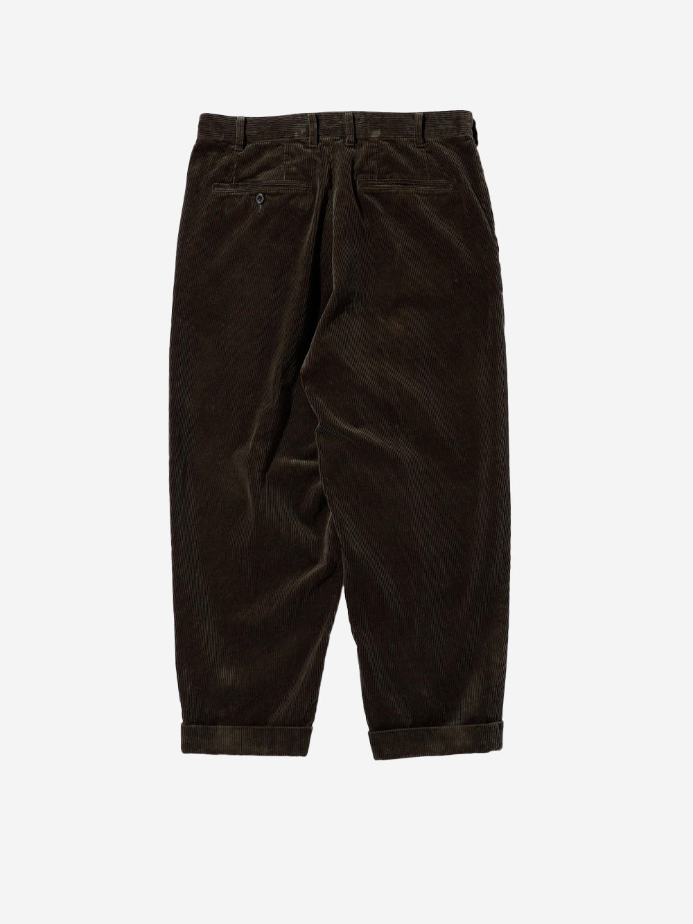 BEAMS PLUS Pantaloni marroni 2 Pleats Tapered Corduroy Marrone Urbanstaroma