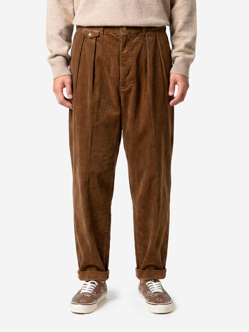 BEAMS PLUS Pantaloni marrone chiaro 2 Pleats Tapered Corduroy Marrone chiaro
