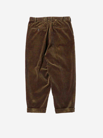 BEAMS PLUS Pantaloni marrone chiaro 2 Pleats Tapered Corduroy Marrone chiaro