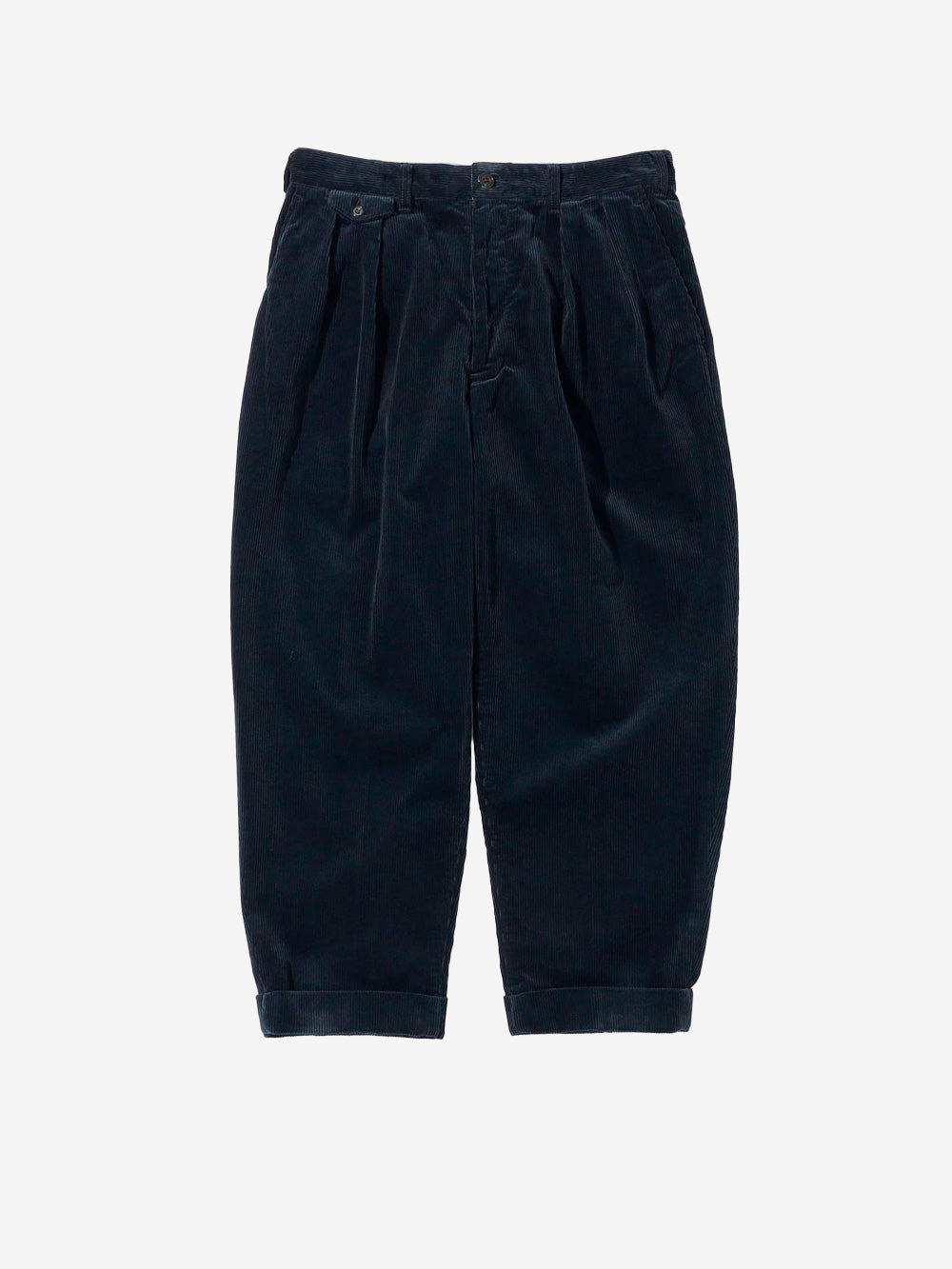BEAMS PLUS Pantaloni navy 2 Pleats Tapered Corduroy Blu Urbanstaroma