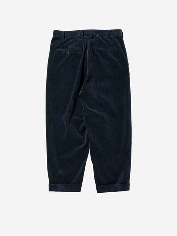 BEAMS PLUS Pantaloni navy 2 Pleats Tapered Corduroy Blu