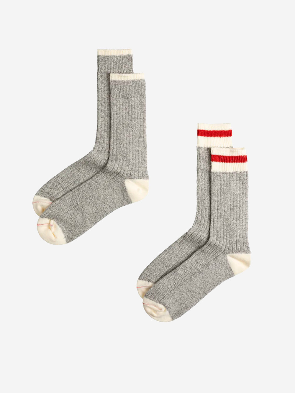 BEAMS PLUS Rag socks grigi con rosso Grigio rosso Urbanstaroma